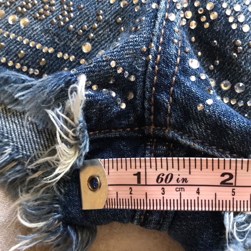Victoria Secret PINK Sequined Cheeky jean cutoffs - Picture 7 of 8